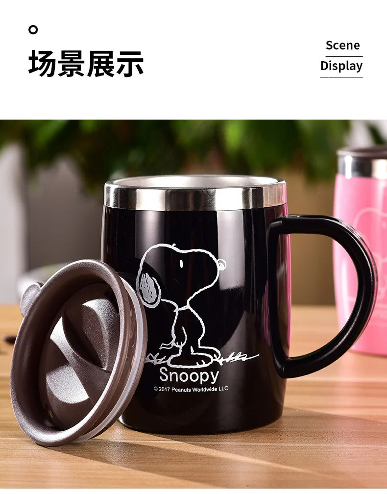 420ml Stainless Steel Mug for Men and Women Snoopy Cup