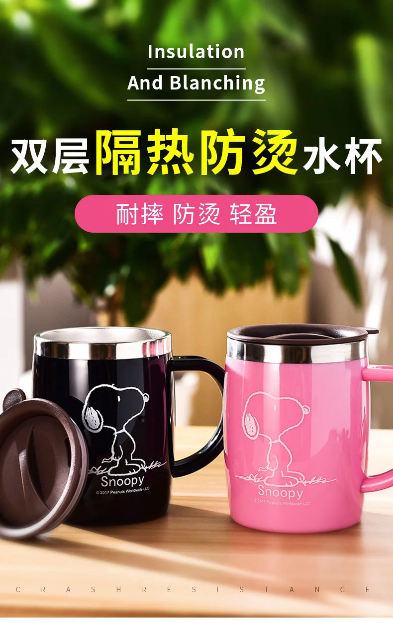 420ml Stainless Steel Mug for Men and Women Snoopy Cup