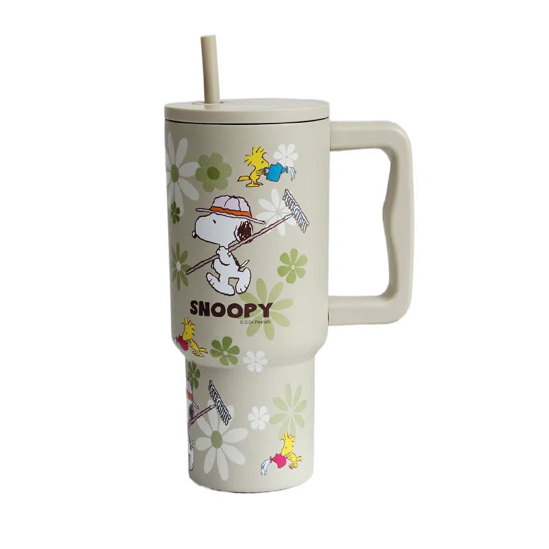 Insulated Stainless Steel Water Cup Straw 2025 Snoopy Cup