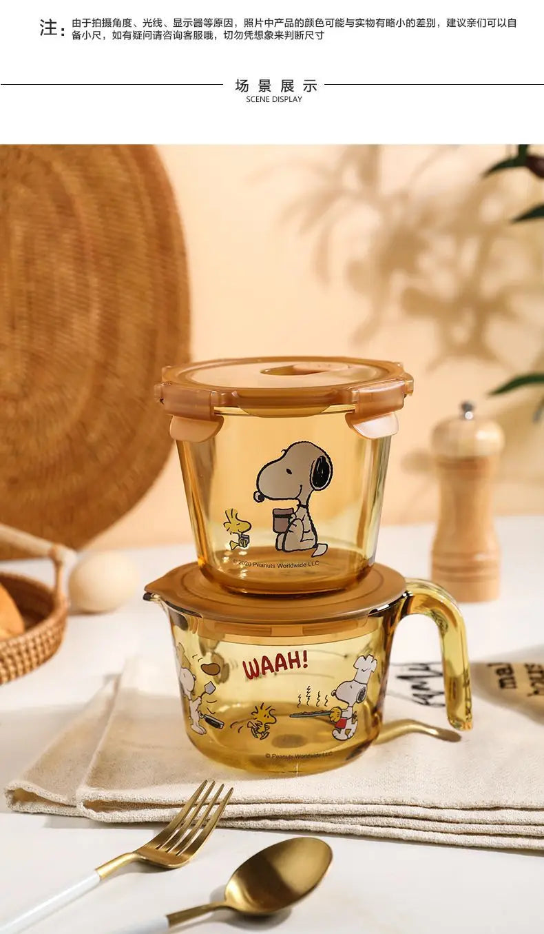 Snoopy Multi Layer Lunch Box Thermal Snoopy Luch Box