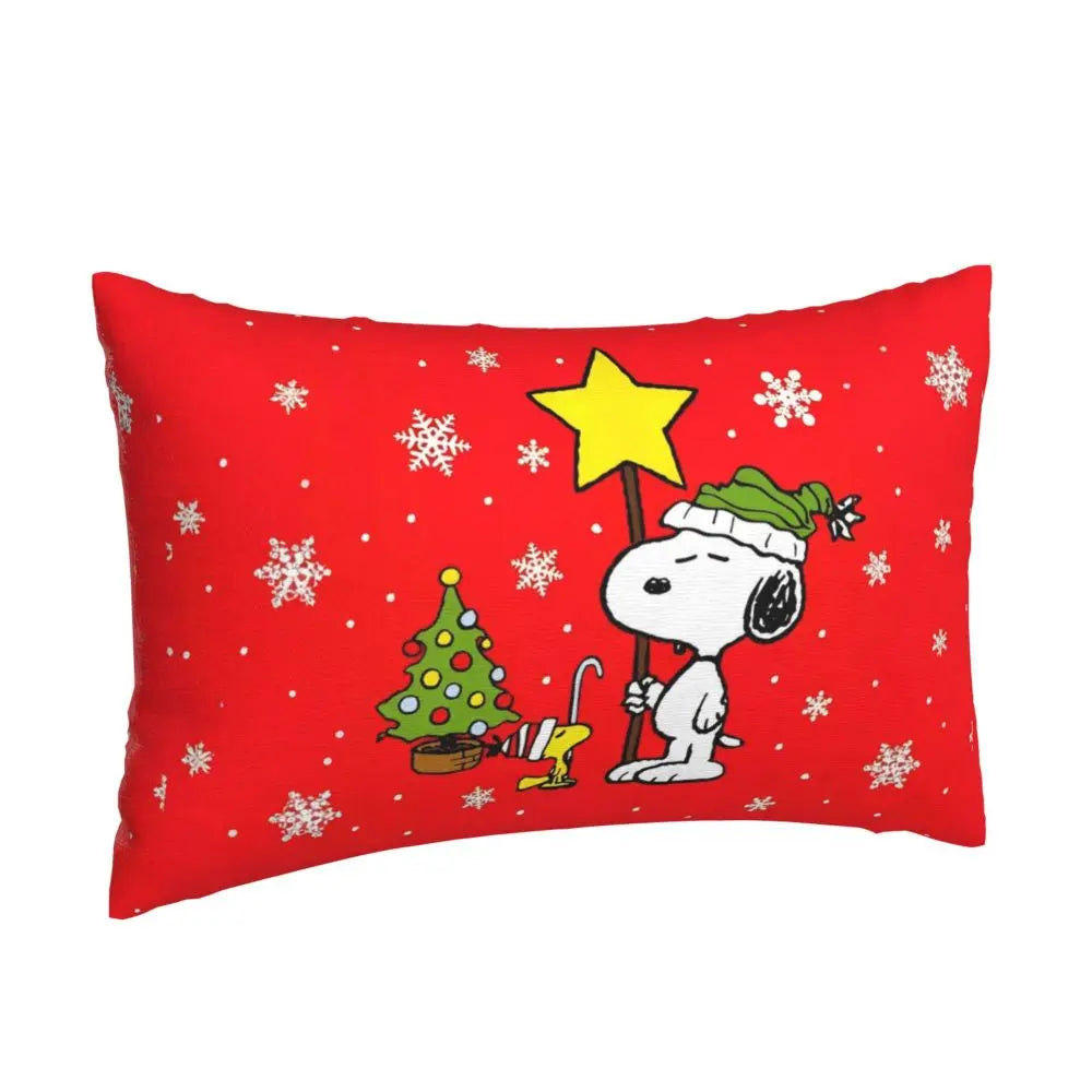 Cute Pillowcase 18in Square Red Snoopy Pillow