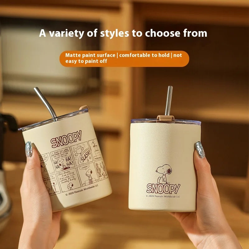 350ml Thermos Cup Stainless Steel Portable Office Snoopy Cup