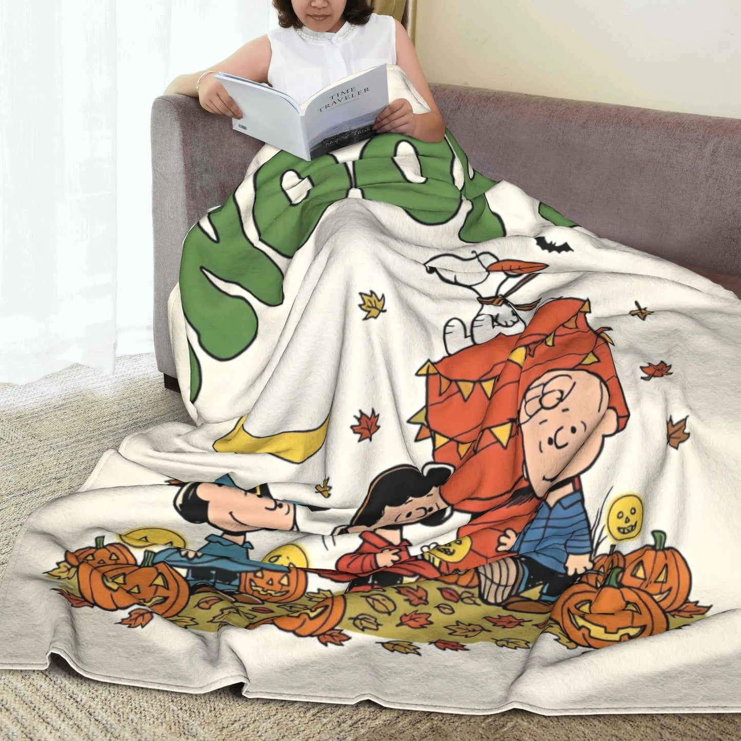 Cartoon Halloween Throw Blanket 50x60in Snoopy Blanket