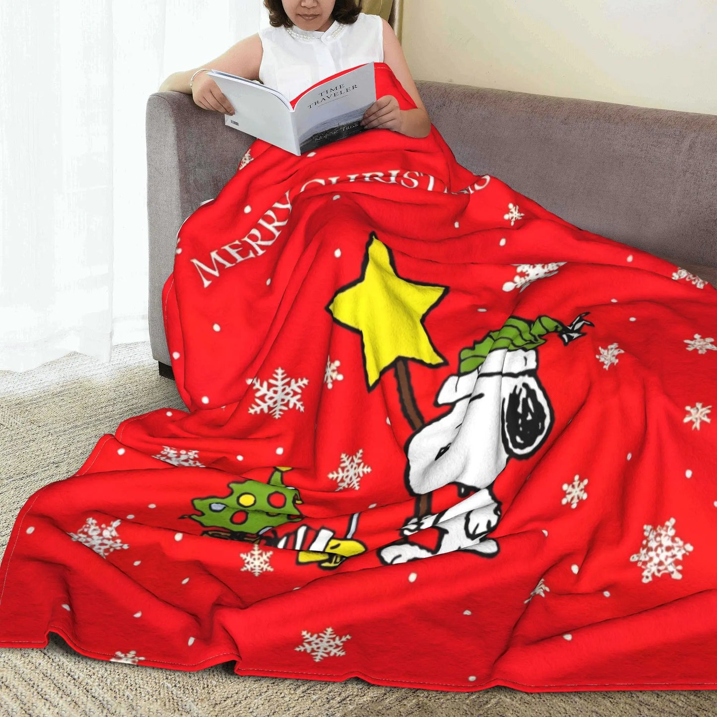 Snoopy Blanket Fleece Soft Breathable Throw Snoopy Blanket