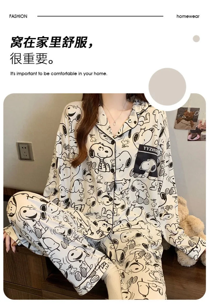 Full Print Women Pajama Set ZBN Snoopy Pyjama
