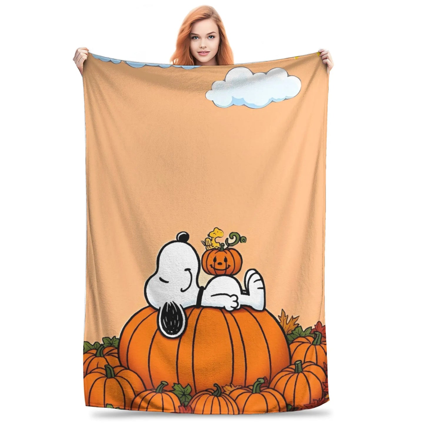 Cartoon Halloween Throw Blanket 50x60in Snoopy Blanket