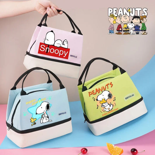 Snoopy Backpack Large Capacity Lunch Bags Insulated Cooler