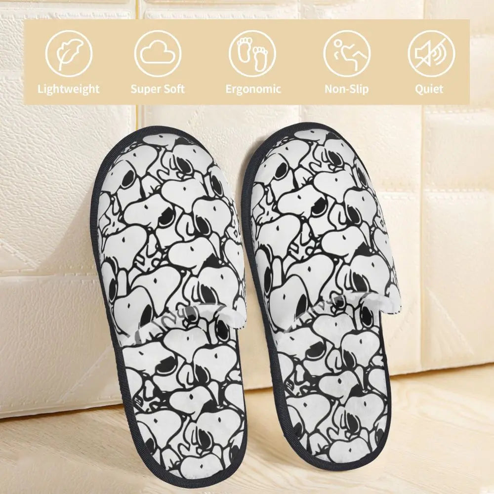 Custom Snoopys Collage Slippers for Bathroom Snoopy Slippers