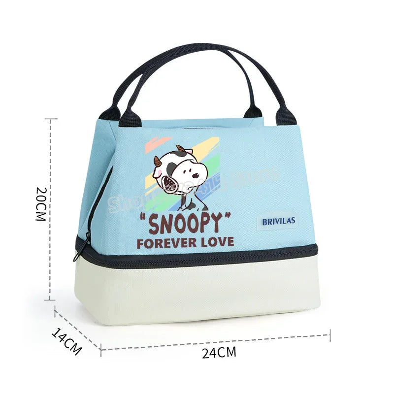 Snoopy Backpack Large Capacity Lunch Bags Insulated Cooler