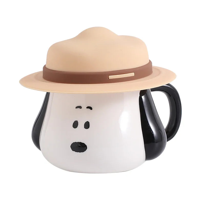 500ml Straw Hat Ceramic Mug Snoopy Cup
