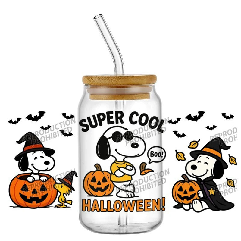 16oz Snoopy Cup UV DTF Transfer Waterproof Snoopy Cup