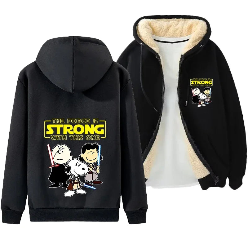 Zip Up Warm Cozy Snoopy Hoodie