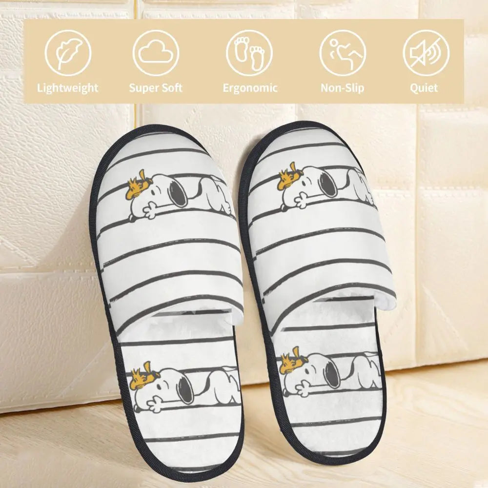 Custom Snoopys Collage Slippers for Bathroom Snoopy Slippers