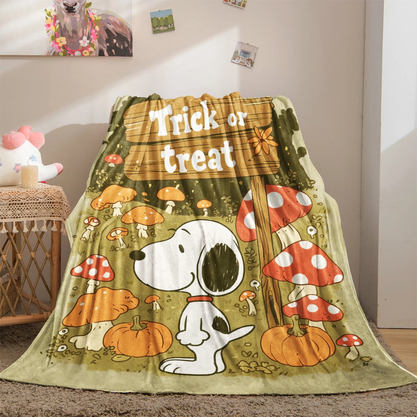 Halloween Snoopy Flannel Blanket HMT11 Snoopy Blanket