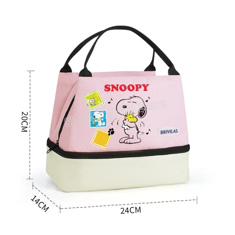 Snoopy Backpack Large Capacity Lunch Bags Insulated Cooler