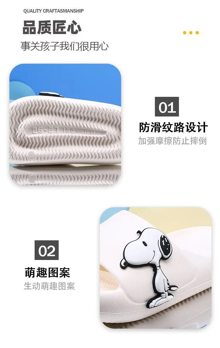 Snoopy Cartoon Slippers Lightweight Anti Slip Snoopy Shoes