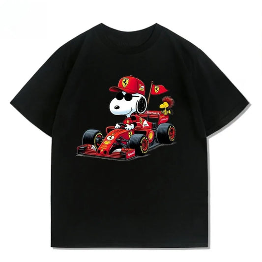 Disney Snoopy F1 Racing Womens T Shirt Snoopy Shirt