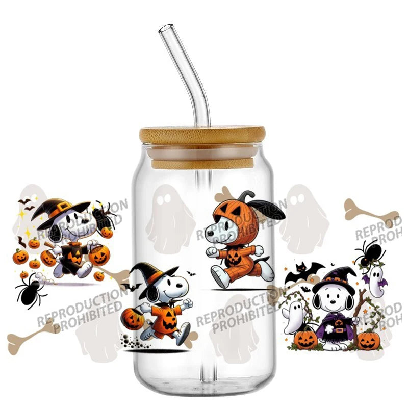 16oz Snoopy Cup UV DTF Transfer Waterproof Snoopy Cup