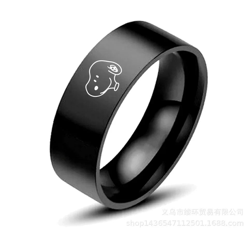 Titanium Alloy Ring Cartoon Gift Cute Snoopy Ring