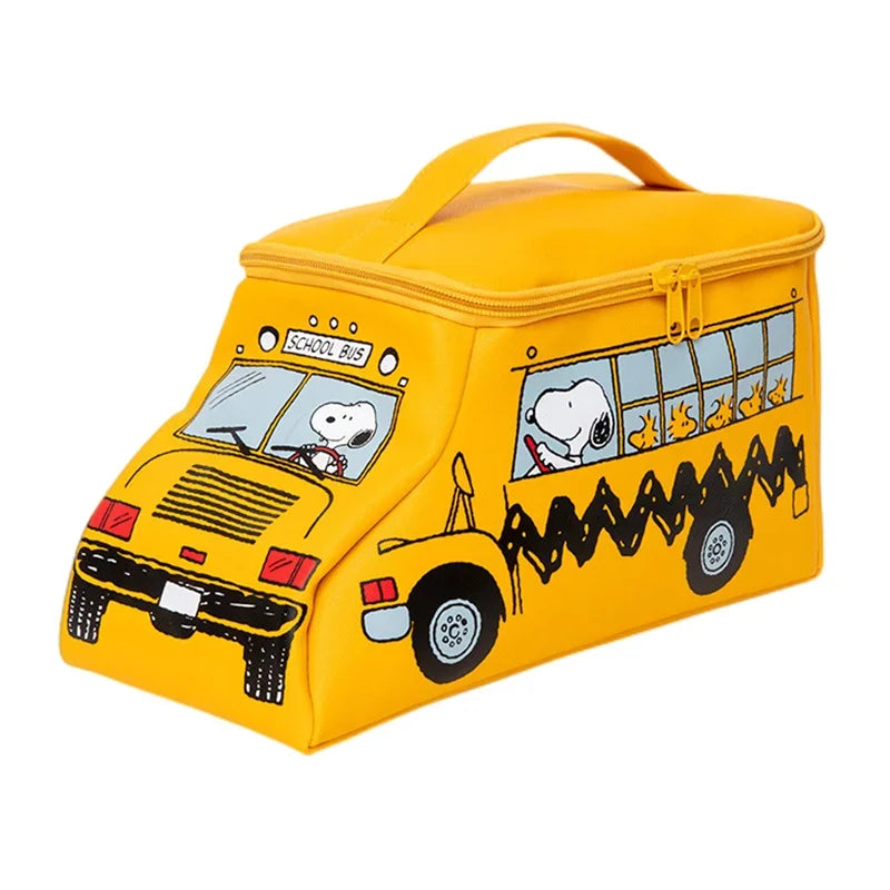 Snoopy Backpack Cosmetic Bag Cartoon House Car Shape Storage