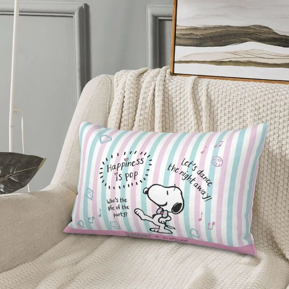 Cute Pillowcase 18in Square Red Snoopy Pillow