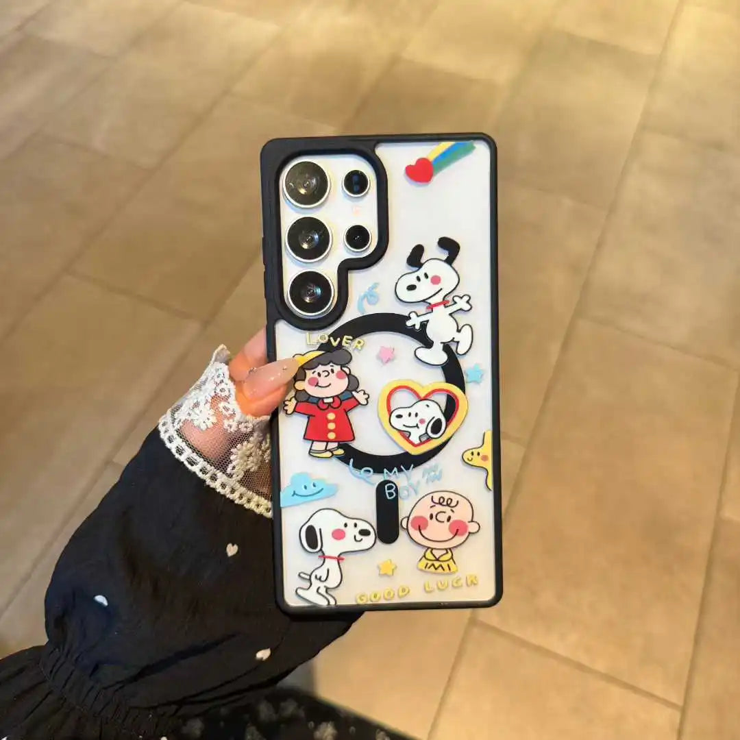 MagSafe Case for Samsung S22 S23 S24 S25 Snoopy Phone Case