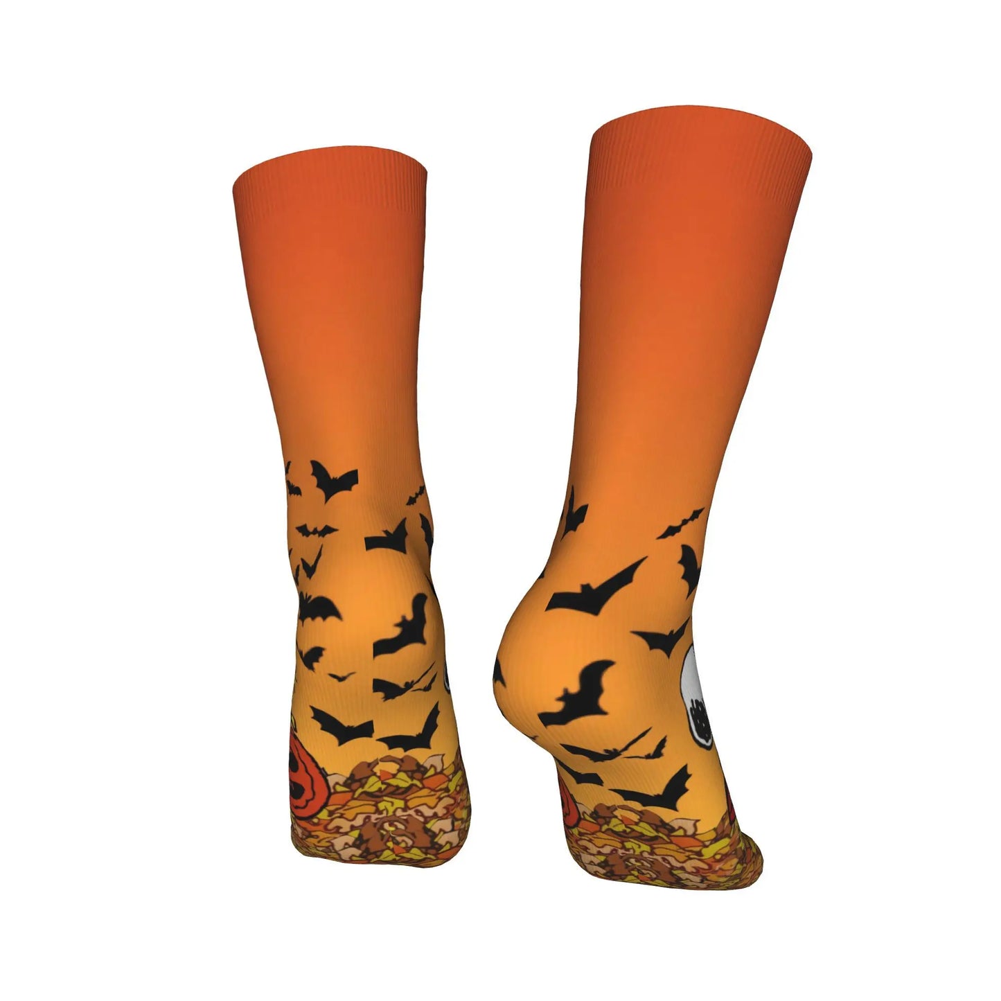 Halloween Pumpkin Dress Socks Unisex Crew Snoopy Socks