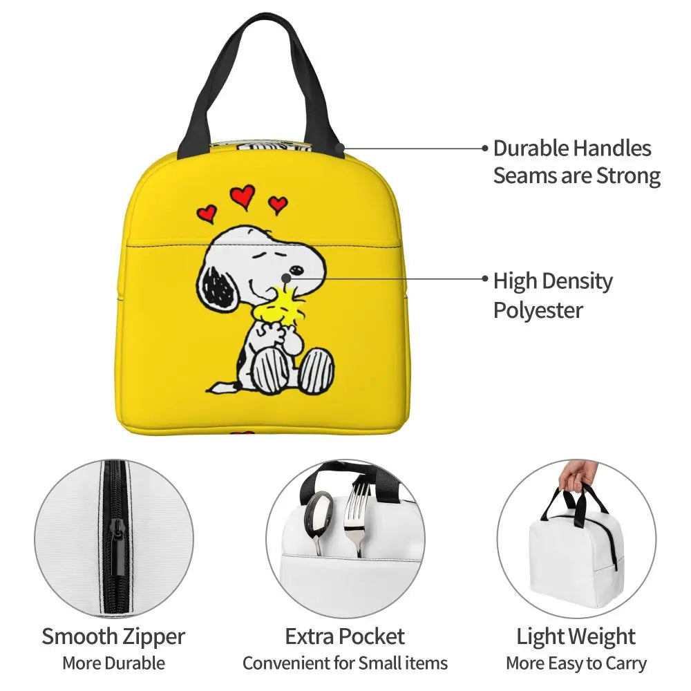 Snoopy Backpack Halloween Insulated Lunch Bag 22x20x13cm