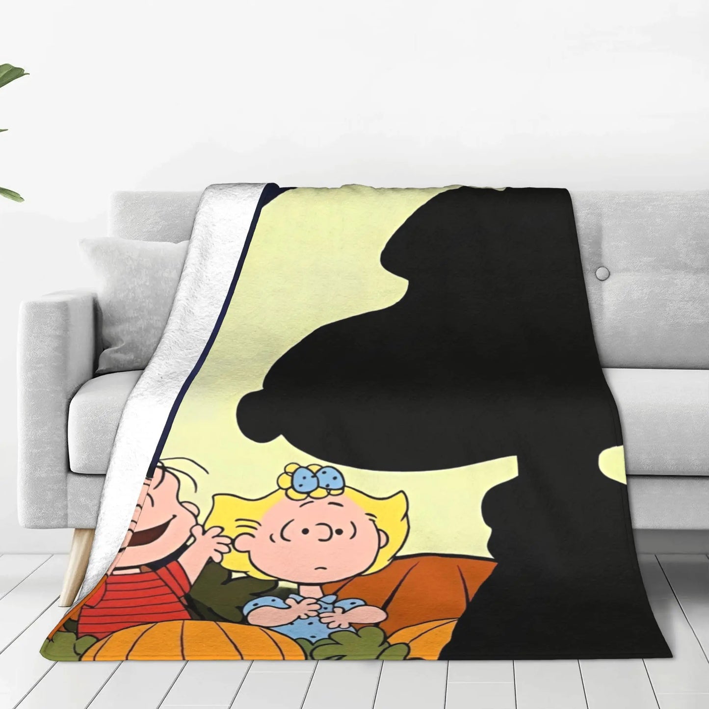 Snoopy Cartoon Halloween Throw 50x60 Plush Snoopy Blanket