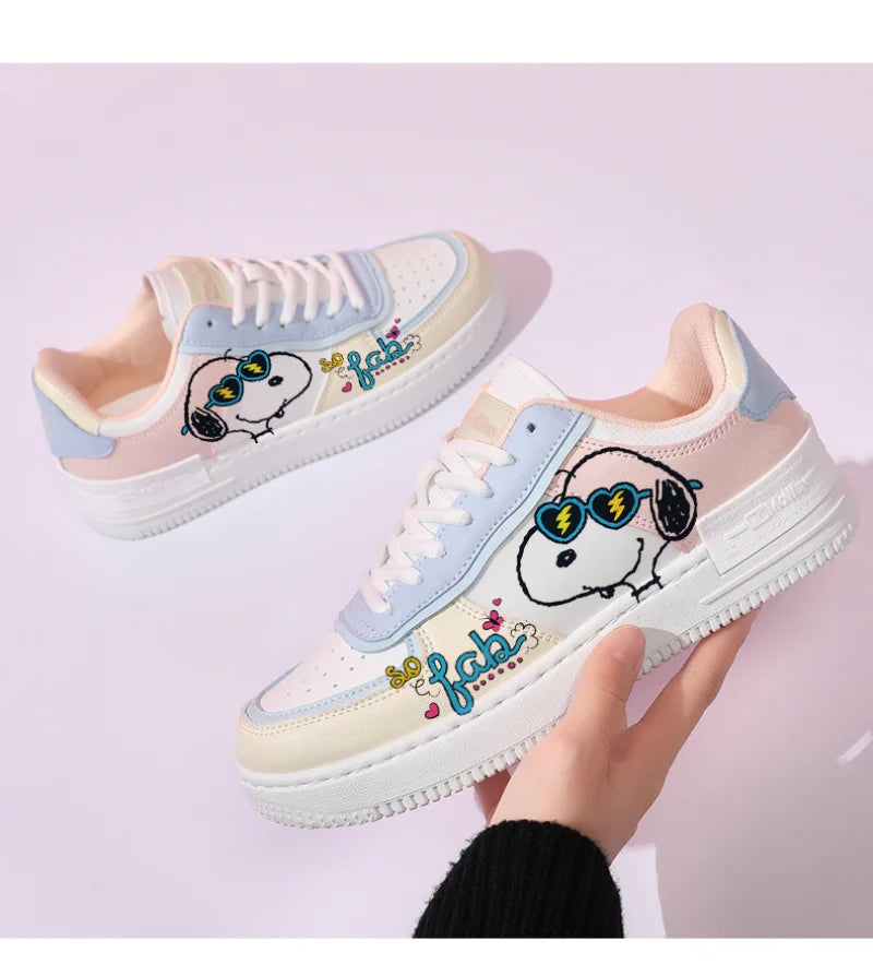 Womens Light Running Shoes Breathable Slip On Snoopy Shoes