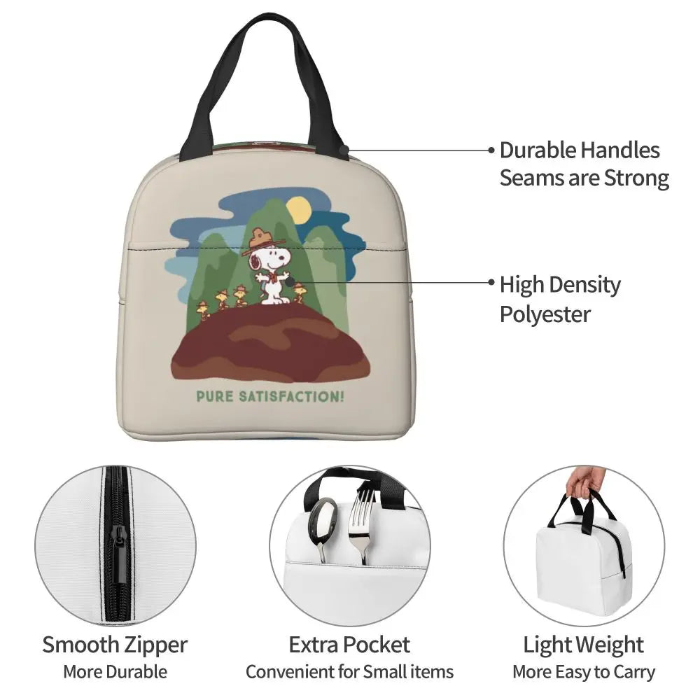 Snoopy Backpack Halloween Insulated Lunch Bag 22x20x13cm