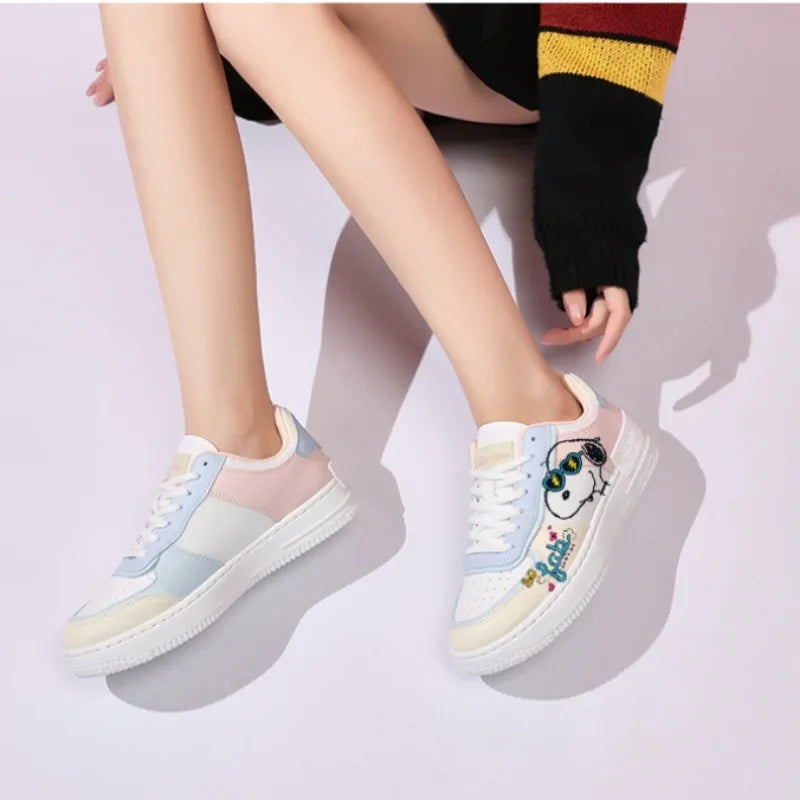 Womens Light Running Shoes Breathable Slip On Snoopy Shoes