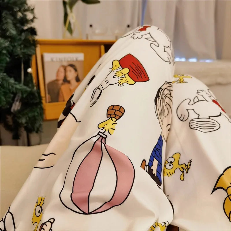 Pajama Pants Women Casual Home Cozy Snoopy Pyjama