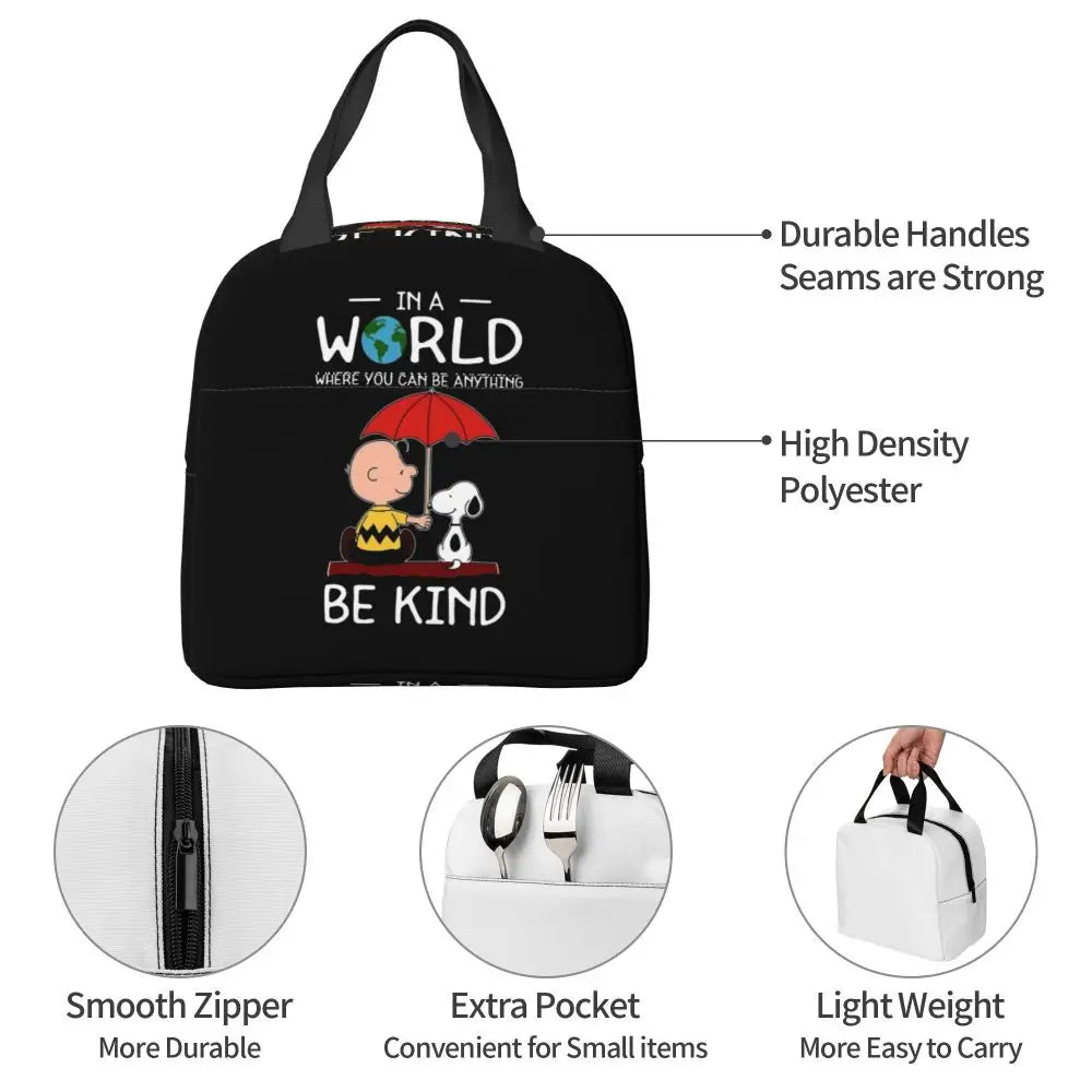 Snoopy Backpack Halloween Insulated Lunch Bag 22x20x13cm