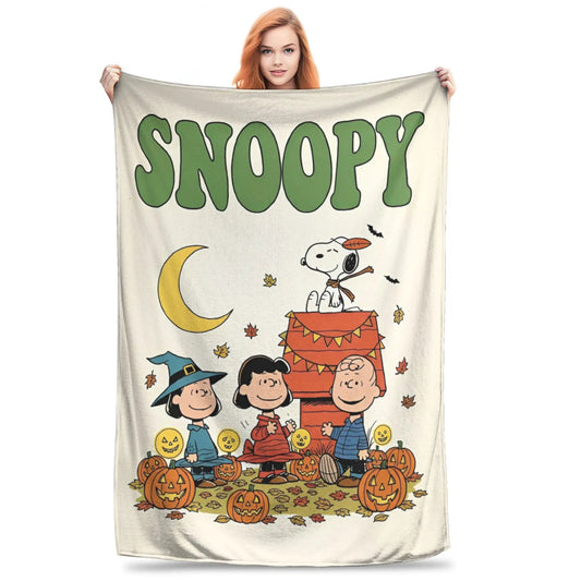 Cartoon Halloween Throw Blanket 50x60in Snoopy Blanket