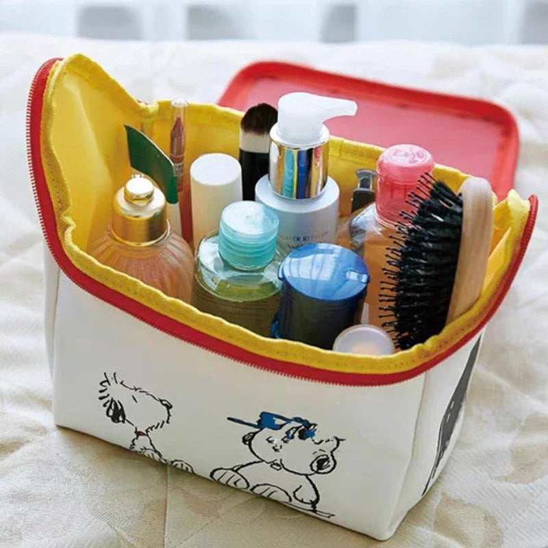 Snoopy Backpack Cosmetic Bag Cartoon House Car Shape Storage