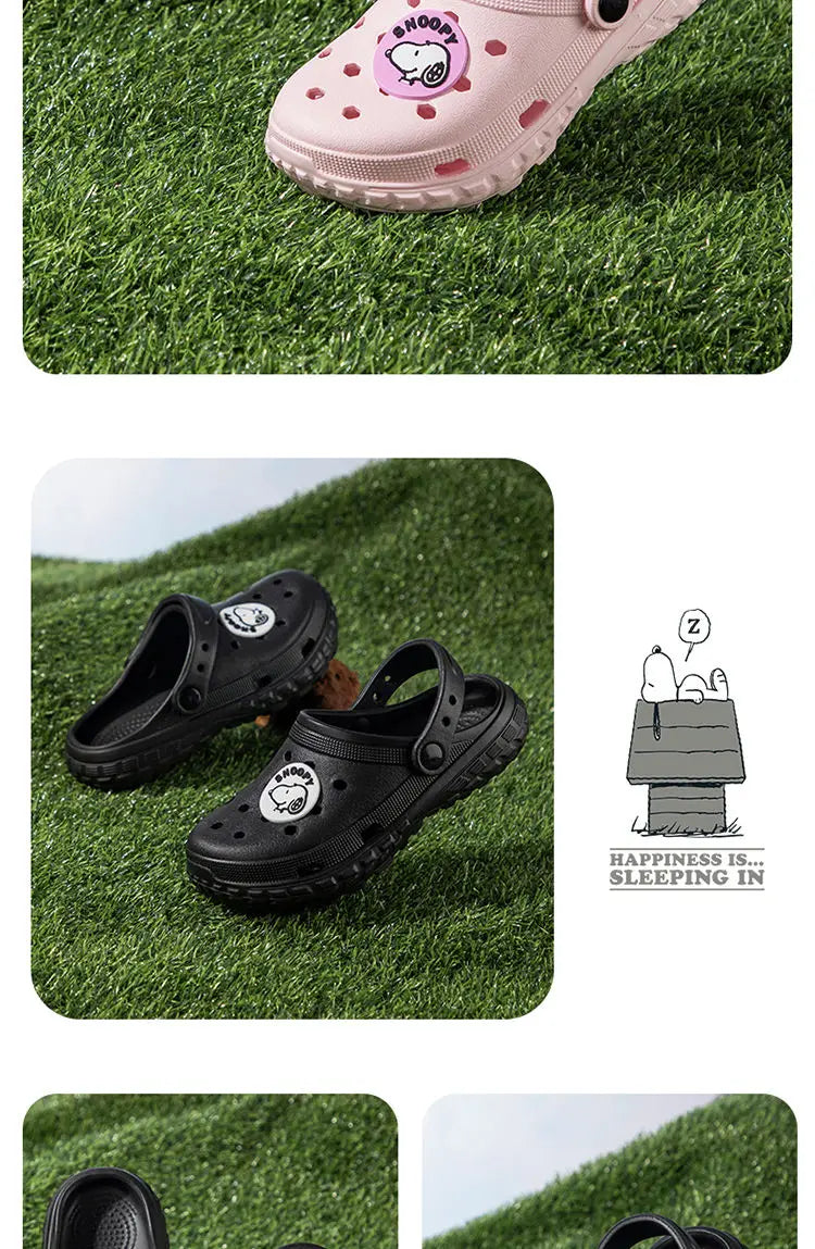 Cartoon Crocs Anti Slip Snoopy Shoes