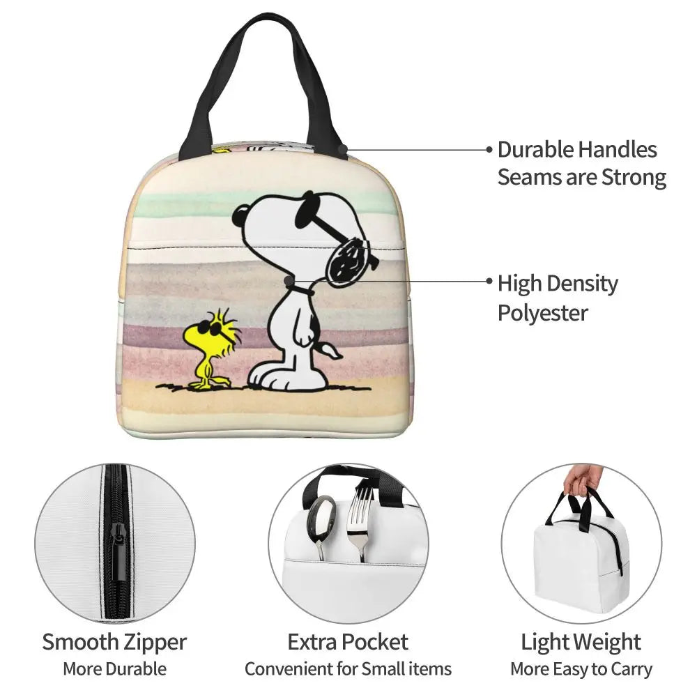 Snoopy Backpack Halloween Insulated Lunch Bag 22x20x13cm