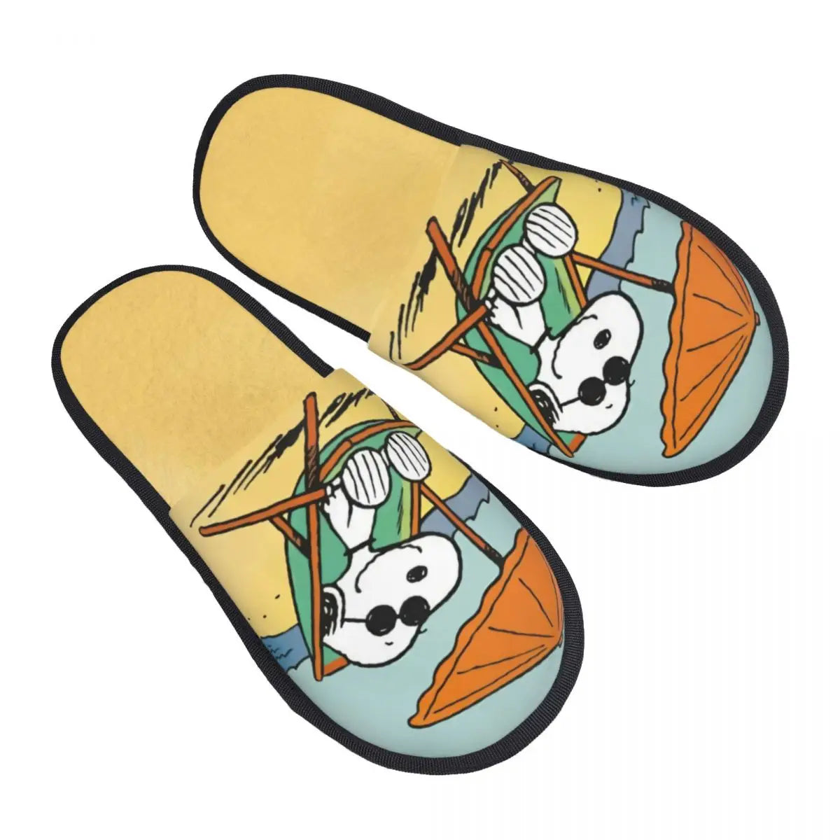 Custom Print Slippers Cartoon Memory Foam Cozy Snoopy Shoes