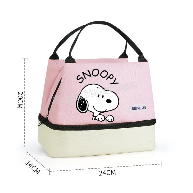 Snoopy Backpack Large Capacity Lunch Bags Insulated Cooler