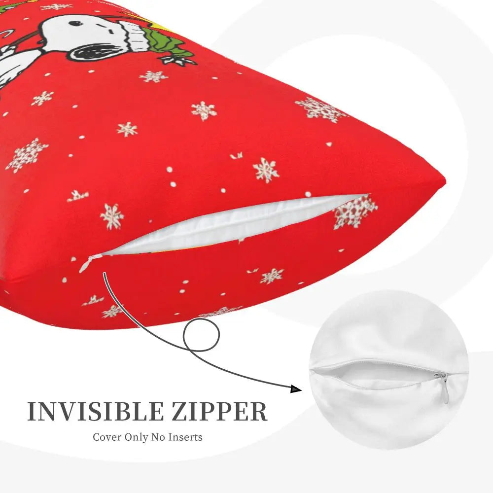 Cute Pillowcase 18in Square Red Snoopy Pillow