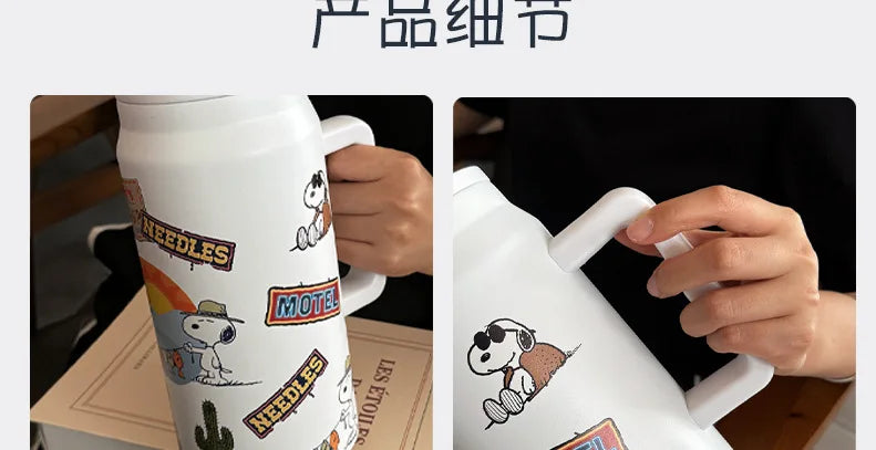 Insulated Stainless Steel Water Cup Straw 2025 Snoopy Cup