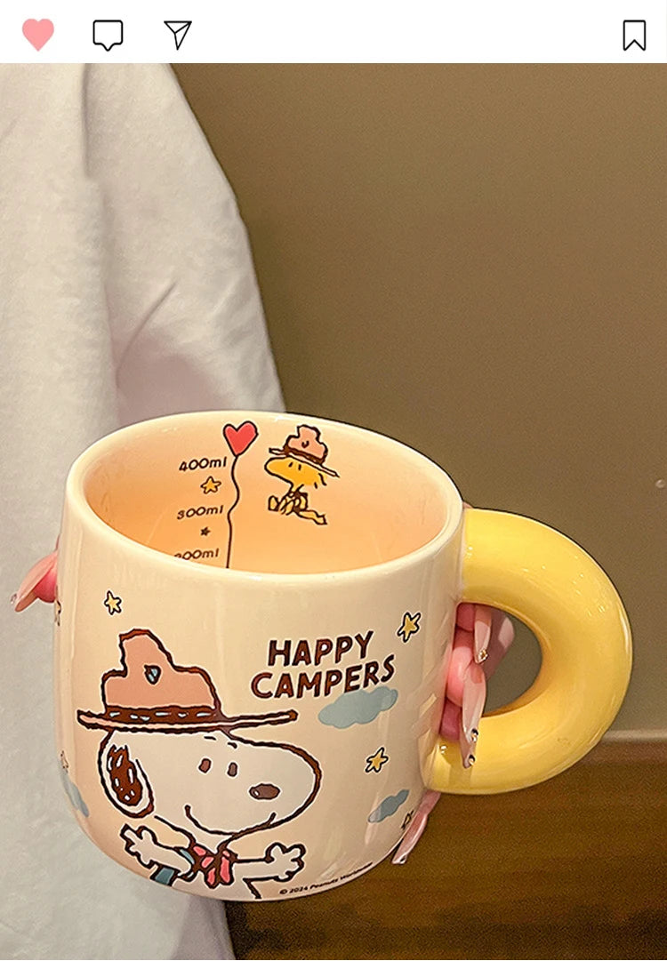 460ML Graduation Ceramic Mug Snoopy Cup