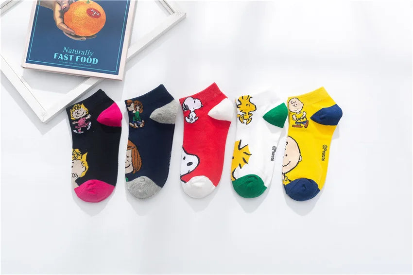 Low Tube Socks Women Men Cute Snoopy Socks