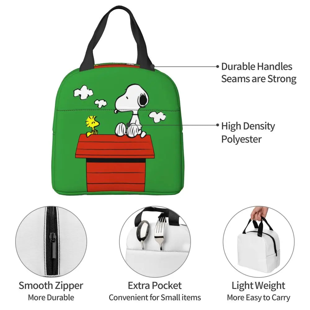 Snoopy Backpack Halloween Insulated Lunch Bag 22x20x13cm