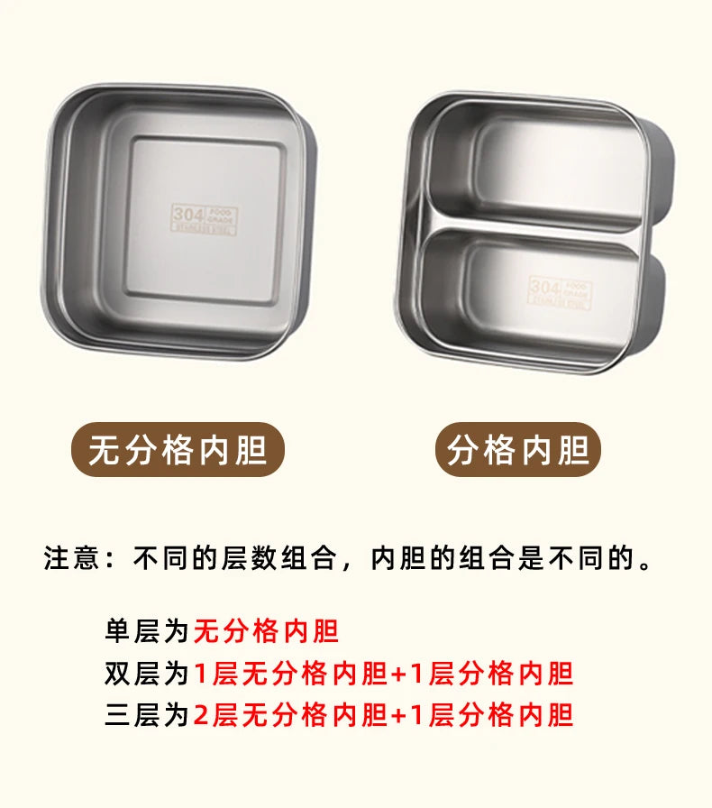Stainless Steel Bento Box 2 Tier 500ml Snoopy Luch Box