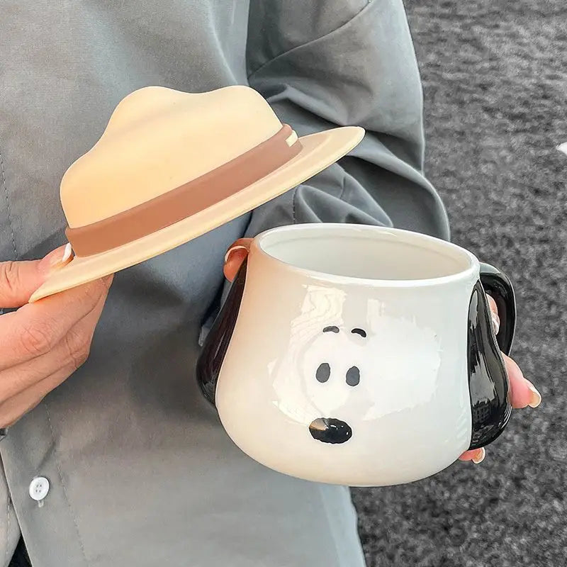 Straw Hat Mug Ceramic Cup Snoopy Mug
