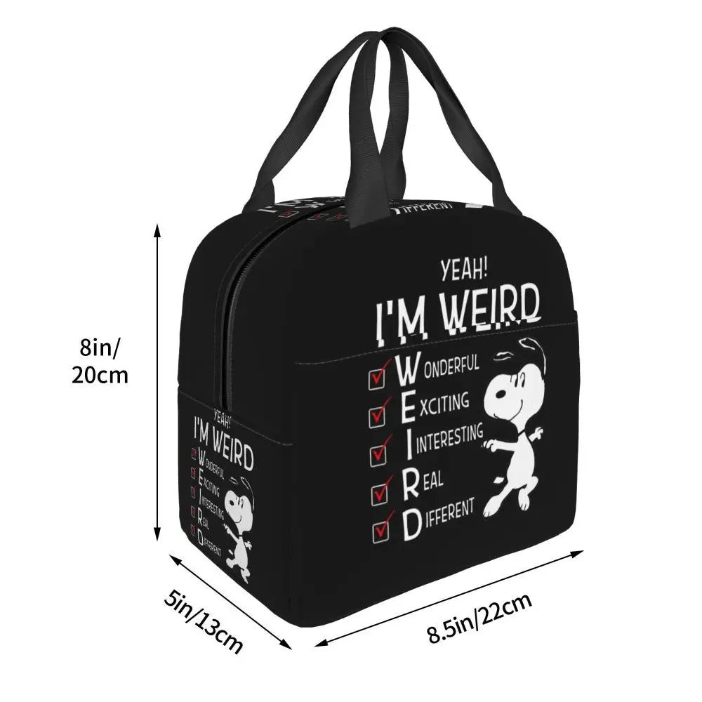 Snoopy Backpack Halloween Insulated Lunch Bag 22x20x13cm