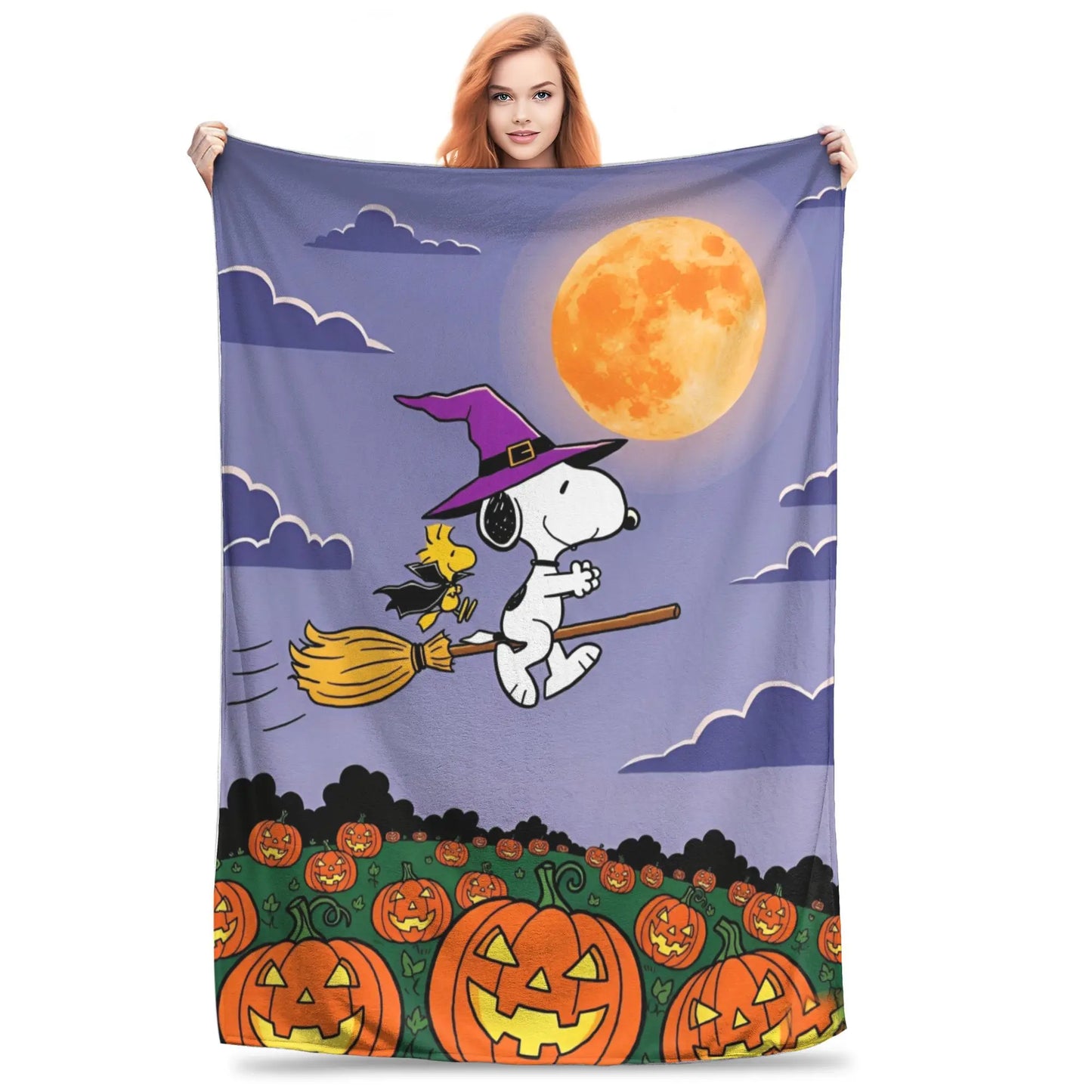 Cartoon Halloween Throw Blanket 50x60in Snoopy Blanket