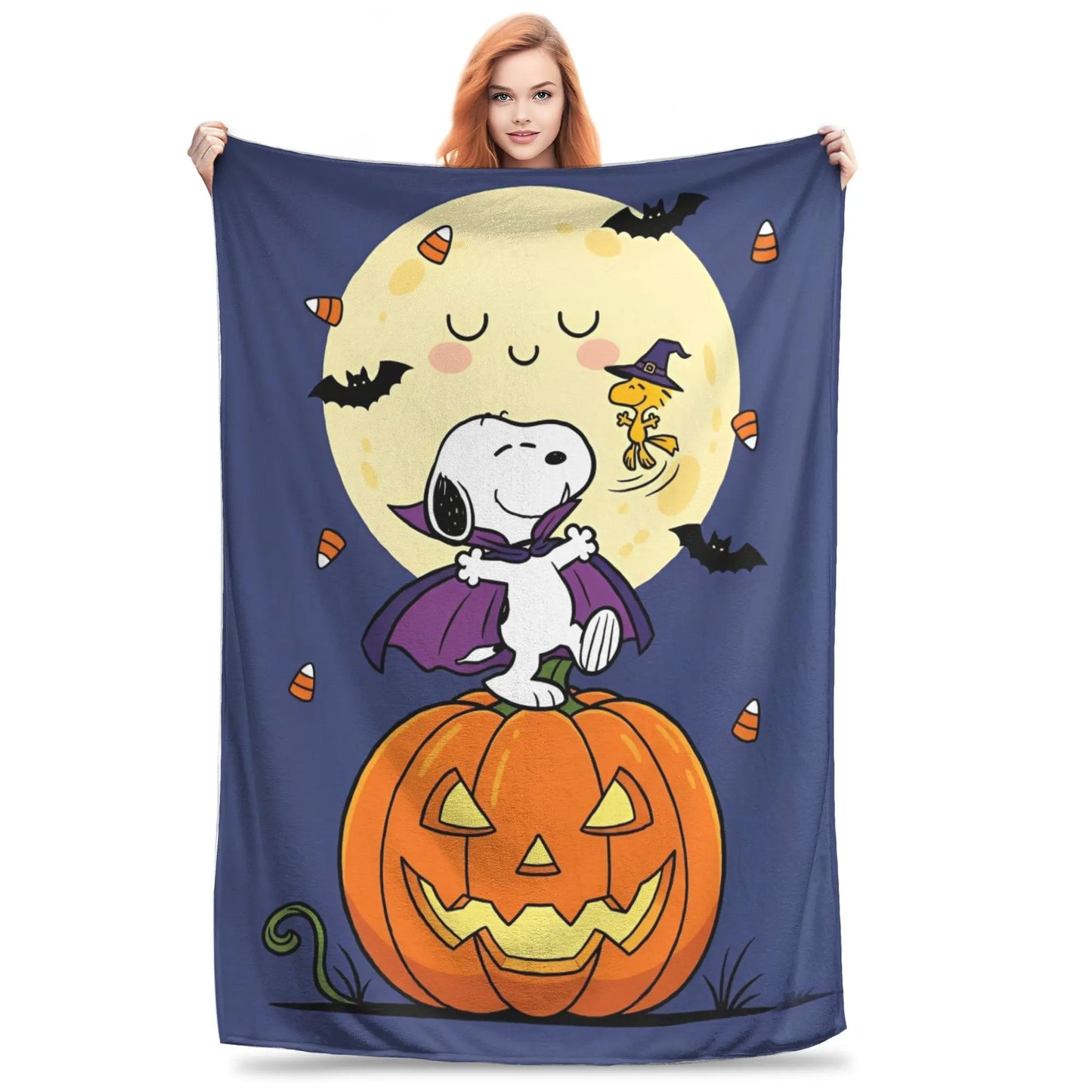 Cartoon Halloween Throw Blanket 50x60in Snoopy Blanket